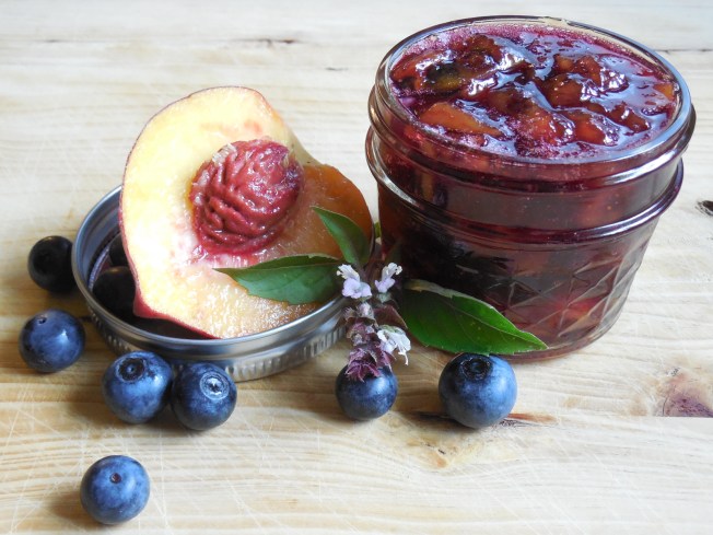 Blueberry Peach Quick Jam ( No Canning Required!)