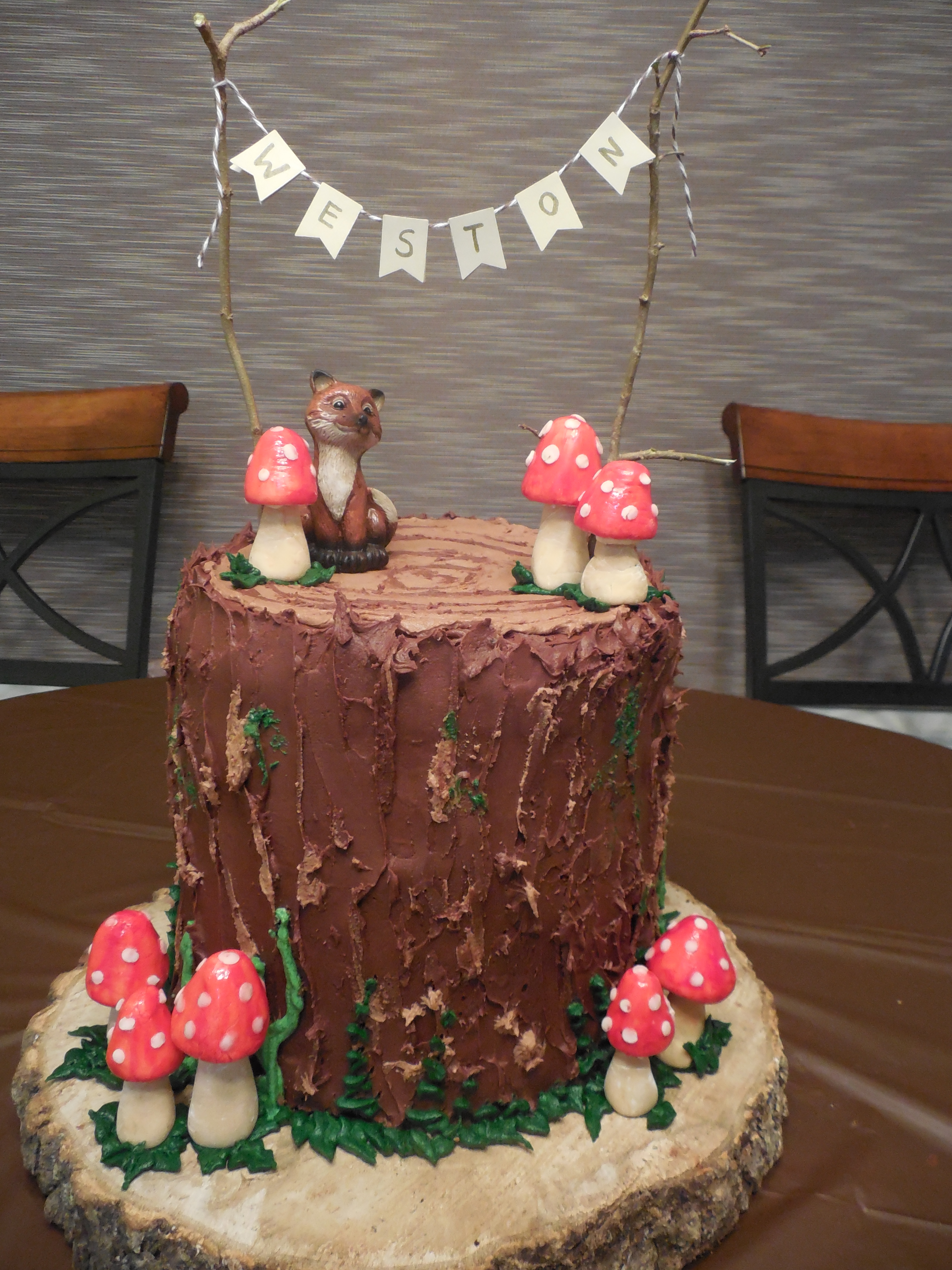 Woodland Themed Baby Shower Cake Tutorial | Coffee to Compost